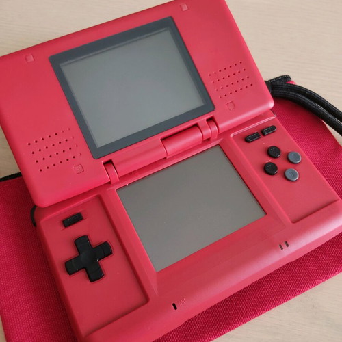 Nintendo DS (2004) console used with 2 games, charger, and accessories