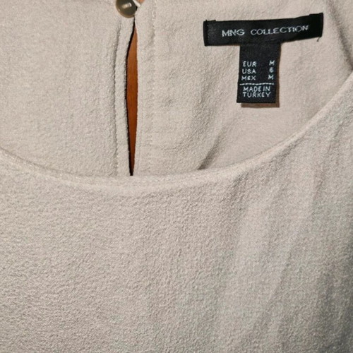 Mango dress like new with sleeve and hem details beige size M