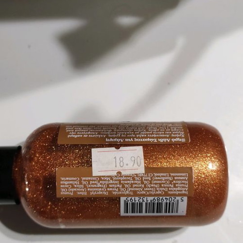 After sun oil Caribbean coconut Fresh Line used with glitter