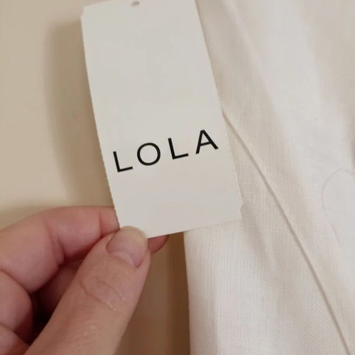 Lola white linen skirt evaze size 42 new with tag