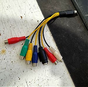 9 pin VIVO ( Video in - Video Out ) cable to RCA / 4 Pin S-Video Καλώδιο μετατροπέας εικόνας ήχου