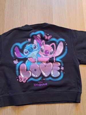Zara Lilo & Stitch sweatshirt 11-12 years 152 cm like new, black