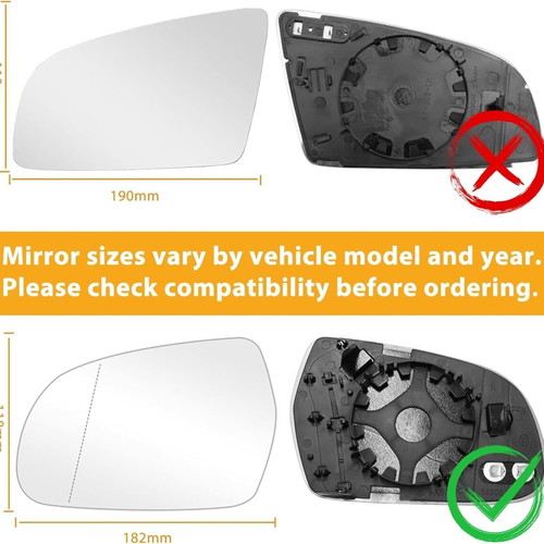 Left Heated Aspherical Mirror Glass for Audi A3 A4 A5 like new