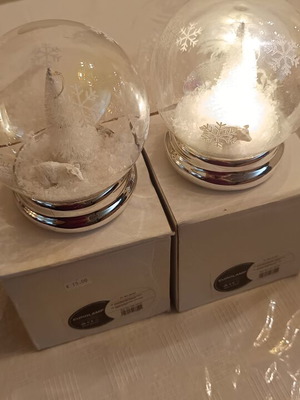 Illuminated Snow Globe with Bear Battery Operated 12x12.5cm