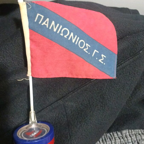 Panionios collectible suction cup flag used 1985