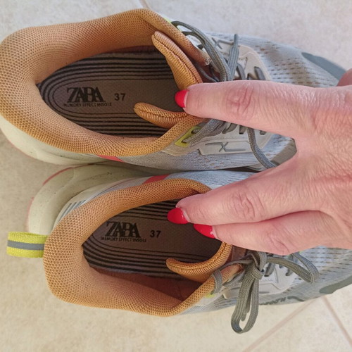 Zara athletic shoes used, size 37, gray