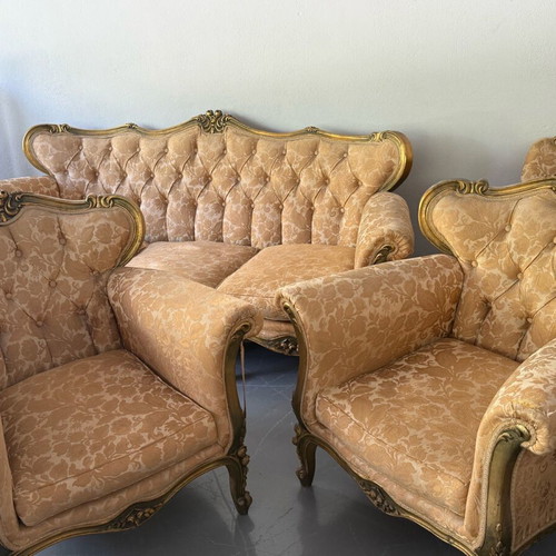 Englezakis antique living room used with sofa, 2 armchairs and chair