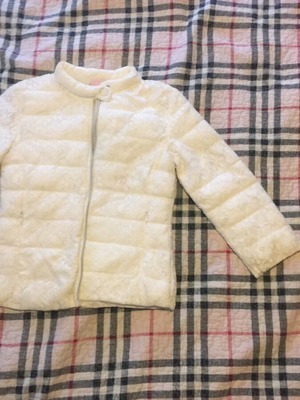 Girls' embroidered jacket Evita like new, white, size 116 cm