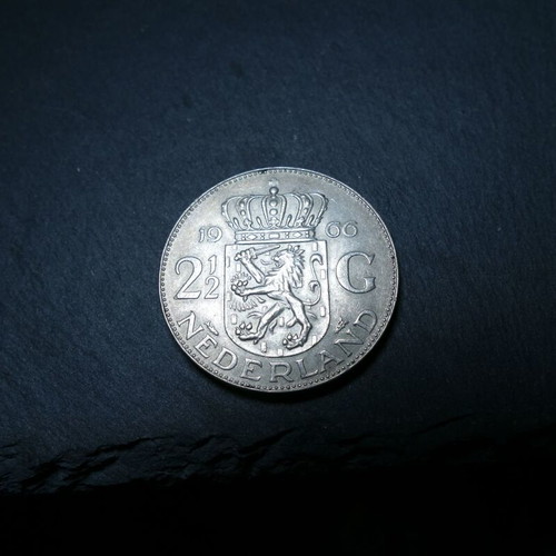 1966 2 1/2 Gulden Netherlands silver coin