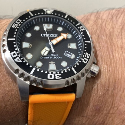Citizen Eco Drive Professional Diving Watch Like New with 4 Straps