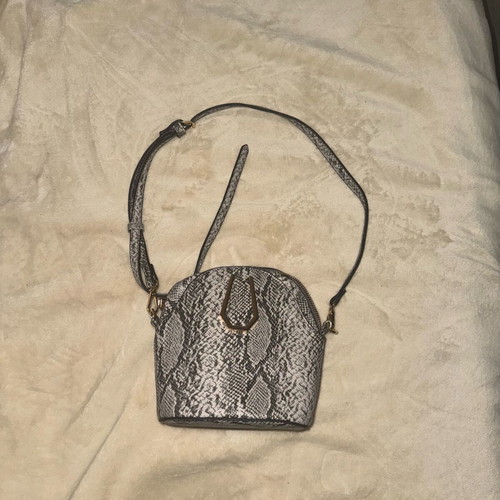Mohito women's bag used, snake print, black and gray