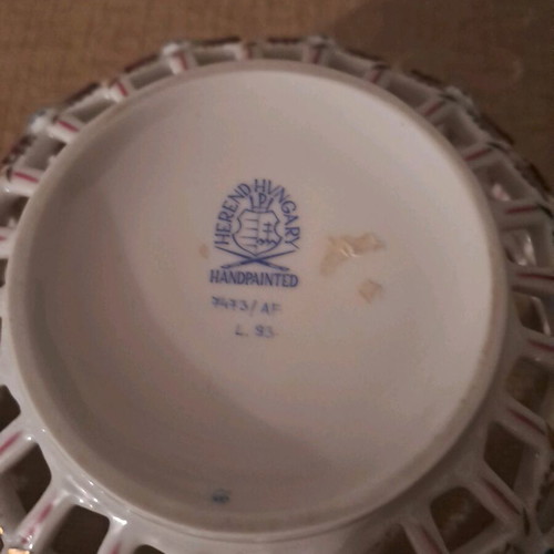 Herend porcelain art like new with hand-painted decoration