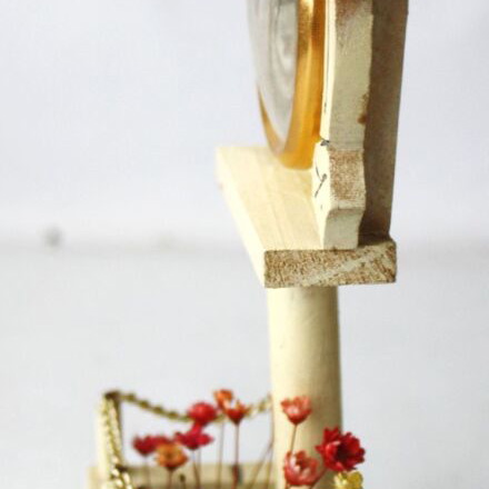 Vintage 70's Wooden Thermometer new from Taiwan