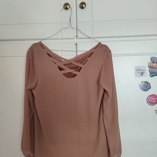 Blouse used, soft brown, sizes M and L