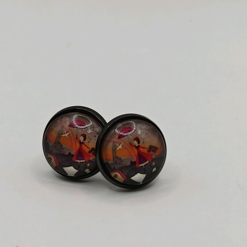 Mary Poppins stud earrings new, multicolored