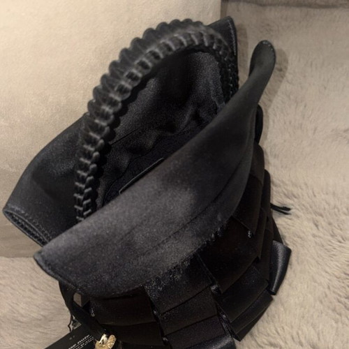 Callista black satin bucket bag new with tags