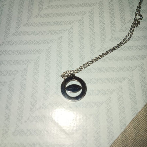Evil Eye Necklace stainless steel like new, silver color