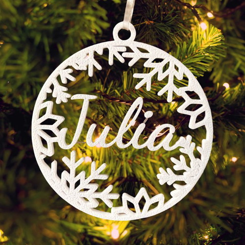 Christmas customizable snowflake ornament 8 cm new
