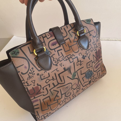 KEM women's handbag used, black and brown