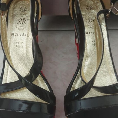Rokail colorful summer platform shoes new, size 39