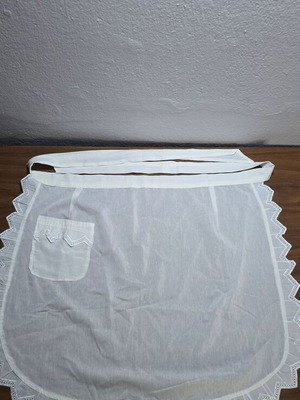 Vintage white waist aprons set of 3 like new with lace designs