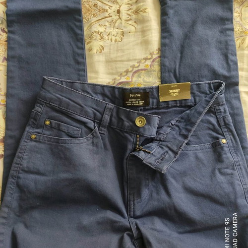 Bershka men's blue skinny pants new XS
