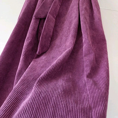 Secret corduroy midi skirt with pleats new, purple