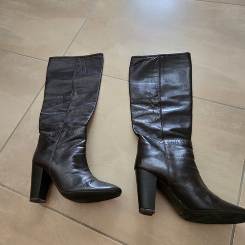 Fornarina tall leather boots used, brown, size 37