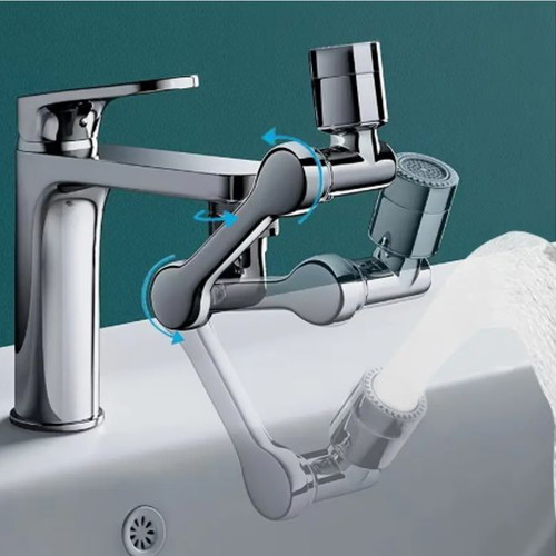 Sink faucet with 1080° rotation and protection connector