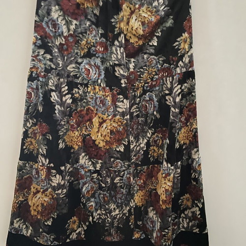 Boho Floral Maxi Skirt like new, velvet, size M
