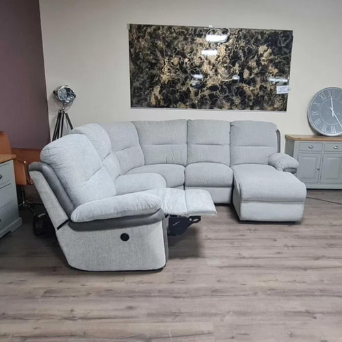 Gray La-z-boy corner sofa new with electric reclining mechanism