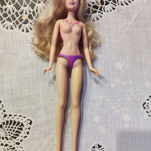 Barbie Mariposa 2008 doll used with mark on left cheek