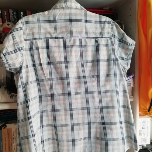 Janina checked short-sleeve shirt used, size EU46