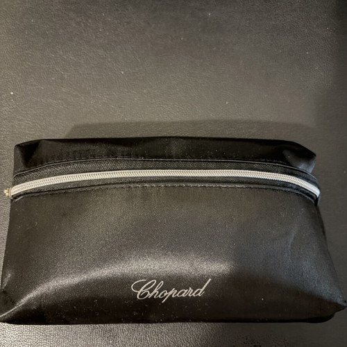 Chopard Turkish Airlines Amenities Kit toiletry bag, black satin