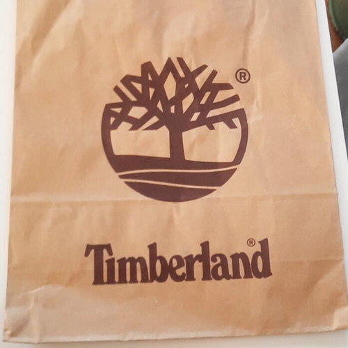 Timberland paper bag beige brown 45x27 new