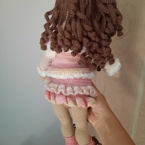 Handmade amigurumi doll 43 cm with removable clothes