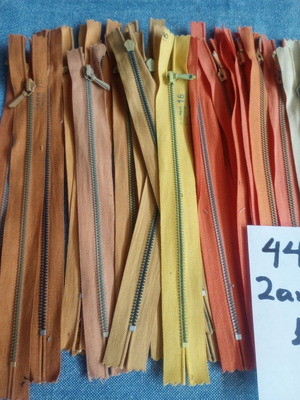 Lot of 44 ZAMA Minion metal zippers 16 cm, assorted colors