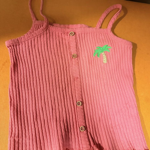 Zara pink girls' top 98 cm, age 2-3 years, missing one button