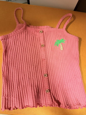 Zara pink girls' top 98 cm, age 2-3 years, missing one button