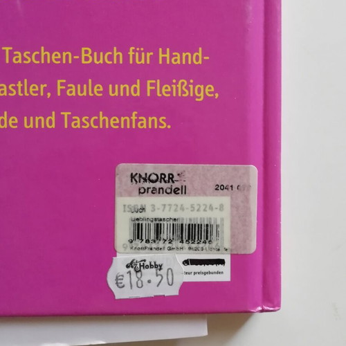 Lieblings-Taschen craft book with tote bag and backpack patterns, new