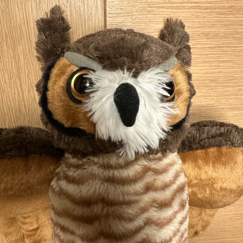 Wild Republic plush owl like new, 30x30 cm