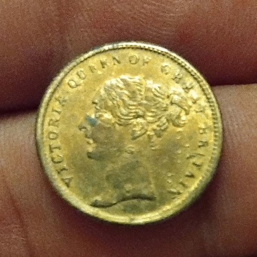 Brass gaming token Victorian era 1840-1860 used