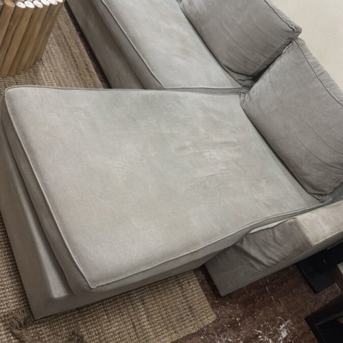 Corner sofa used, gray, from entos
