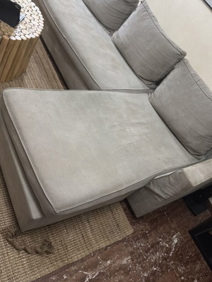 Corner sofa used, gray, from entos