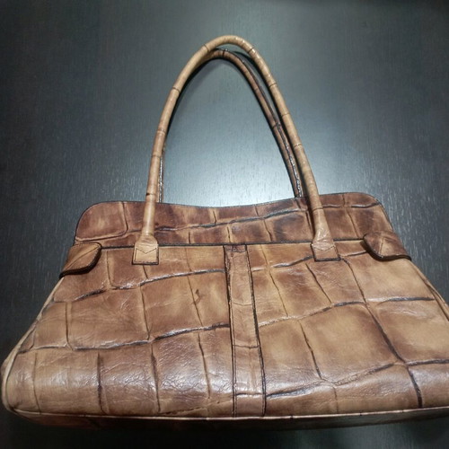 Elmani leather women's bag used, brown handbag