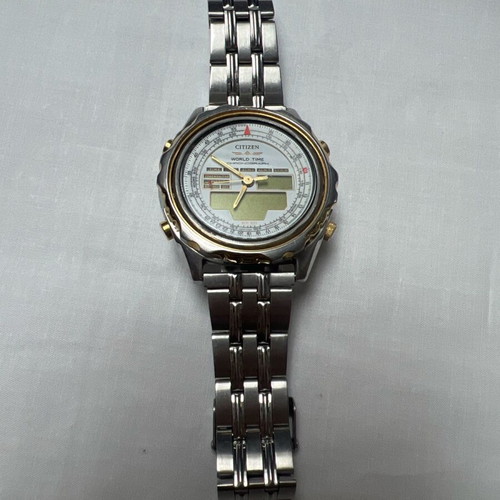 Citizen C080 Promaster World Time Chronograph watch used
