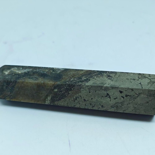 Natural Pyrite Tower on Black Schist 9cm like new