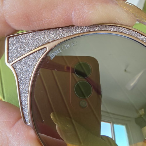 Jimmy Choo Ora/S 1KLNQ Cat Eye Sunglasses Like New, Gold and Silver