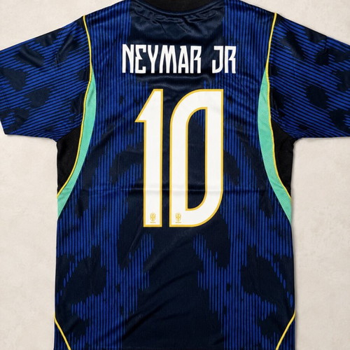 Brazil Neymar Jr #10 football jersey, black/blue