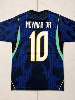 Brazil Neymar Jr #10 football jersey, black/blue